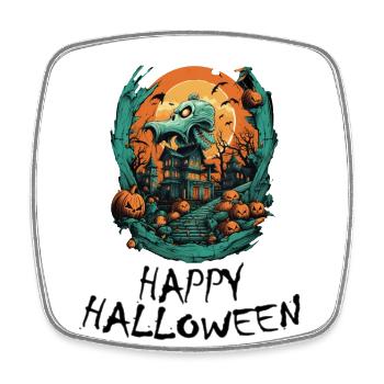 Halloween - Happy Halloween - Viereckiger Kühlschrankmagnet - Weiß - Vorne