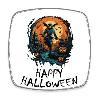 Halloween - Happy Halloween - Viereckiger Kühlschrankmagnet - Weiß - Vorne