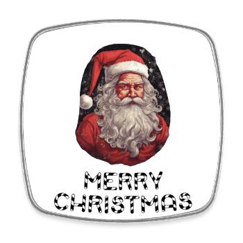Père Noël - Marry Christmas - Magnet carré - blanc - Devant