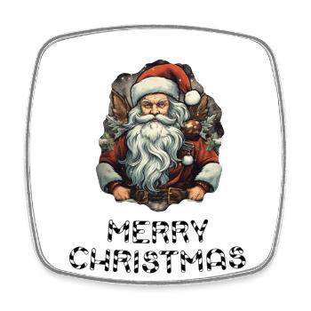 Père Noël - Marry Christmas - Magnet carré - blanc - Devant