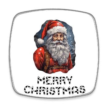 Père Noël - Marry Christmas - Magnet carré - blanc - Devant
