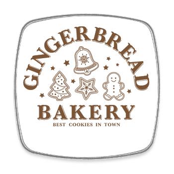 Weihnachten Gingerbread Bakery Lebkuchen Plätzchen - Viereckiger Kühlschrankmagnet - Weiß - Vorne
