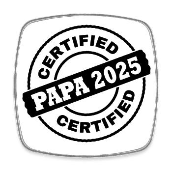 Papa 2025 - Magnet carré - blanc - Devant