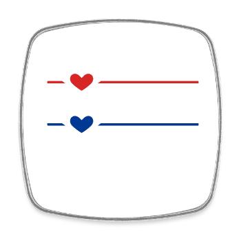 Islande - Magnet carré - blanc - Devant
