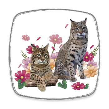 Luchs - Viereckiger Kühlschrankmagnet - Weiß - Vorne