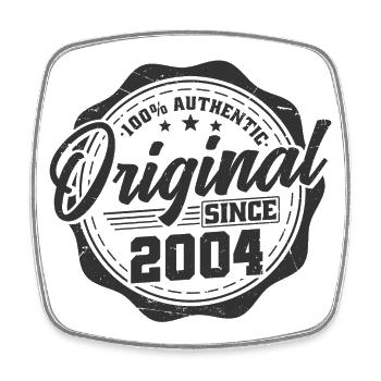2004 Jahrgang Vintage Retro Geburtstag Geschenk - Viereckiger Kühlschrankmagnet - Weiß - Vorne
