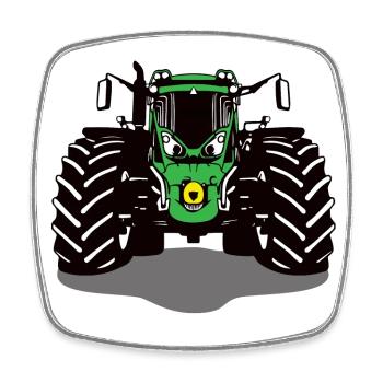 tractor, tractor, agriculture, agriculture, farmer - Square fridge magnet - white - Front