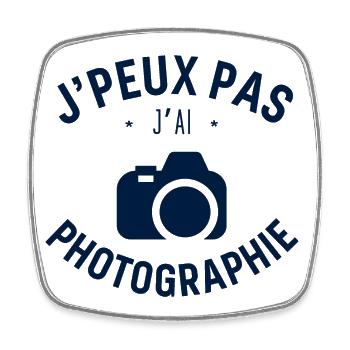 J Peux Pas J Ai Photographie - Magnet carré - blanc - Devant
