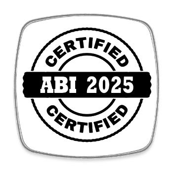 Abi 2025 - Viereckiger Kühlschrankmagnet - Weiß - Vorne