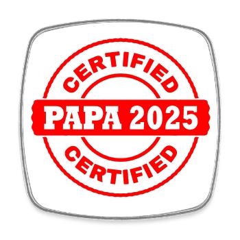 Papa 2025 - Magnet carré - blanc - Devant