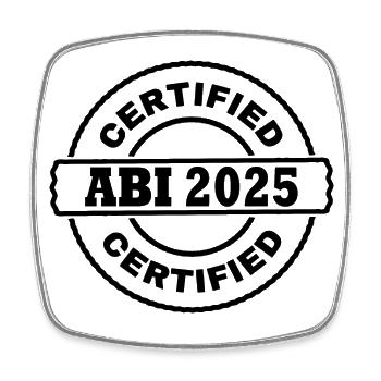 Abi 2025 - Viereckiger Kühlschrankmagnet - Weiß - Vorne