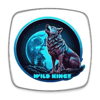 Midnight - Square fridge magnet - white - Front