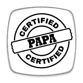 Papa - Viereckiger Kühlschrankmagnet - Weiß - Vorne