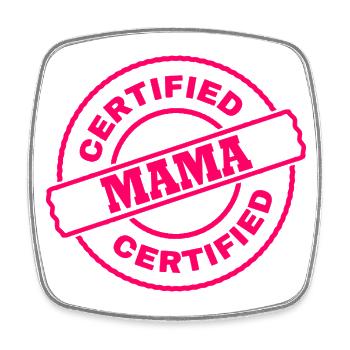 Mama - Viereckiger Kühlschrankmagnet - Weiß - Vorne