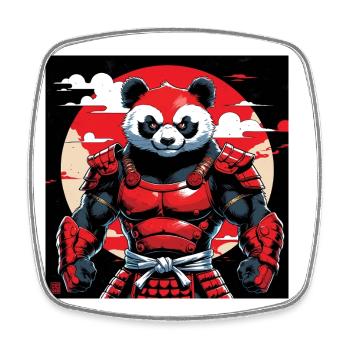 Red Panda Zen Spirit - Square fridge magnet - white - Front