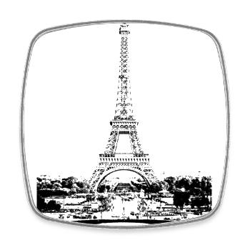 Paris. - Square fridge magnet - white - Front