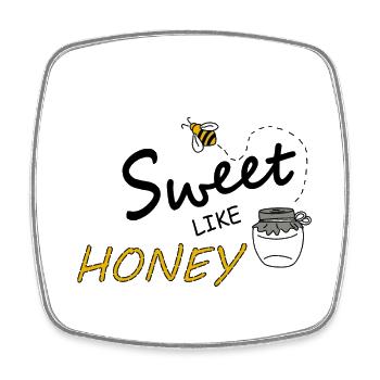SWEET LIKE HONEY - Square fridge magnet - white - Front