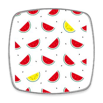 Wassermelone - Viereckiger Kühlschrankmagnet - Weiß - Vorne