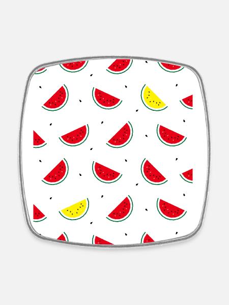 Wassermelone - Viereckiger Kühlschrankmagnet - Weiß
