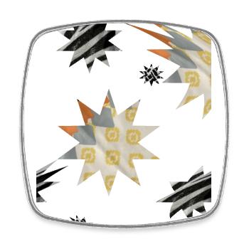 Abstract Star -Star by Eve Nord - Square fridge magnet - white - Front