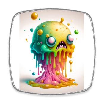 Zombie Frozen - Viereckiger Kühlschrankmagnet - Weiß - Vorne