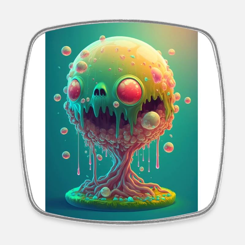 Zombie Frozen - Square fridge magnet - white