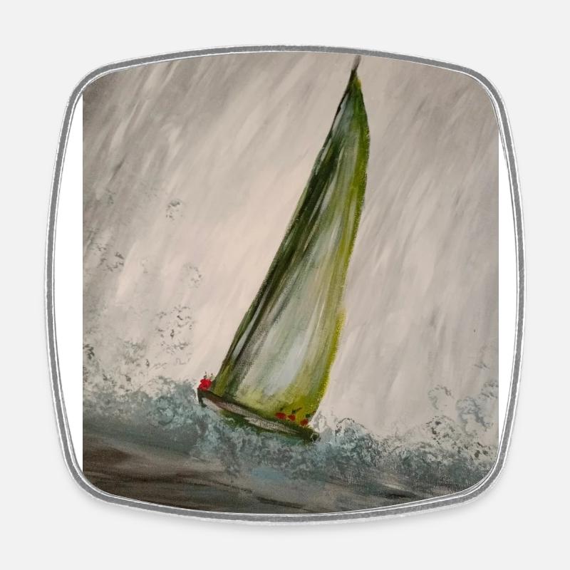 Sailboatdunord - Square fridge magnet - white