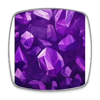 Amethyst Stone Pattern - Square fridge magnet - white - Front