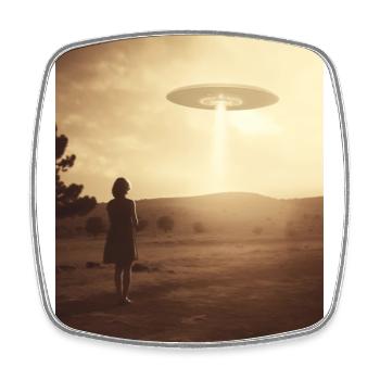 Believe - Square fridge magnet - white - Front