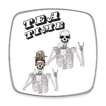 TEA TIME - Square fridge magnet - white - Front