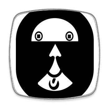eye-catcher - Square fridge magnet - white - Front
