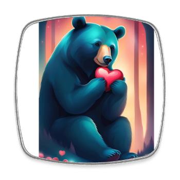 Mommy bear - Square fridge magnet - white - Front