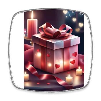 Beau cadeau - Magnet carré - blanc - Devant