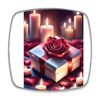 Schönes Geschenk - Viereckiger Kühlschrankmagnet - Weiß - Vorne