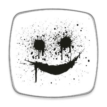 smilie smiley smileys gesicht face - Square fridge magnet - white - Front