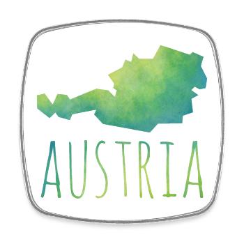 austria - Viereckiger Kühlschrankmagnet - Weiß - Vorne