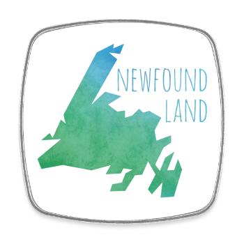 newfoundland - Viereckiger Kühlschrankmagnet - Weiß - Vorne