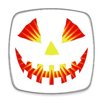 Pumpkin flex - Square fridge magnet - white - Front