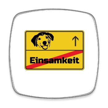 Ortsschild Hund Hunde Tier Haustier Liebe Geschenk - Viereckiger Kühlschrankmagnet - Weiß - Vorne