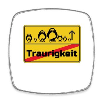 Ortsschild Pinguine Geschenk - Viereckiger Kühlschrankmagnet - Weiß - Vorne