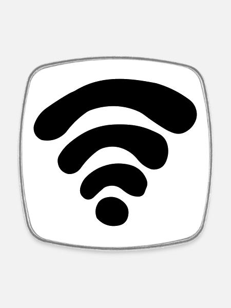 WiFi Woes: One Color Design - Square fridge magnet - white