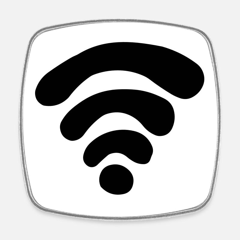 WiFi Woes: One Color Design - Square fridge magnet - white