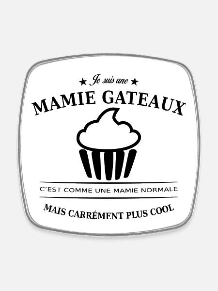 mamie gateaux - Magnet carré - blanc