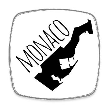Monaco - Viereckiger Kühlschrankmagnet - Weiß - Vorne