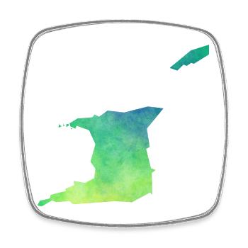 Trinidad and Tobago - Viereckiger Kühlschrankmagnet - Weiß - Vorne