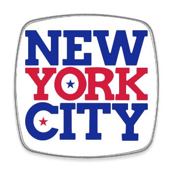new york city - Square fridge magnet - white - Front