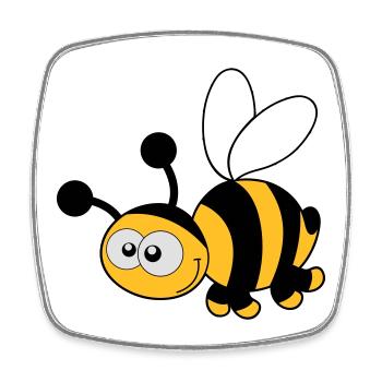 Biene - Bienchen - Sumis - Viereckiger Kühlschrankmagnet - Weiß - Vorne