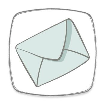 Lettre - Magnet carré - blanc - Devant