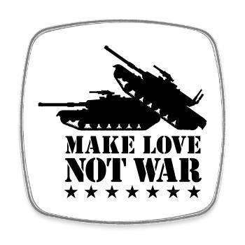 Faites l'amour pas la guerre 1Clr - Magnet carré - blanc - Devant