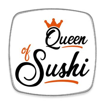 sushi - Square fridge magnet - white - Front